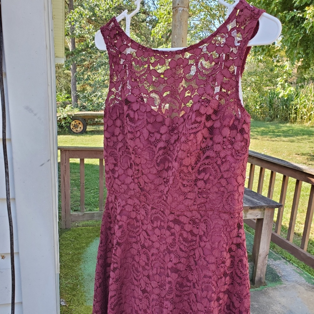 David's Bridal Lace Bridesmaid dress